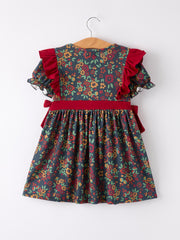 Vintage Floral Smocked Church Christ Bishop Christening Girl Dress