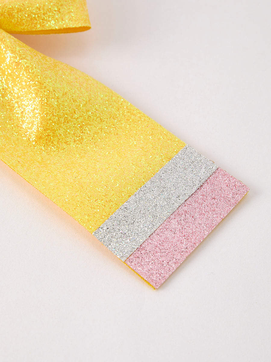 Back to School Sequin Bow Hairpin