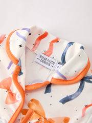 Halloween Mommy and Me Bow Print Pajama Set