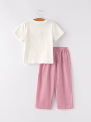 Autumn Rooster Smock Embroidered Boys Boys'Set