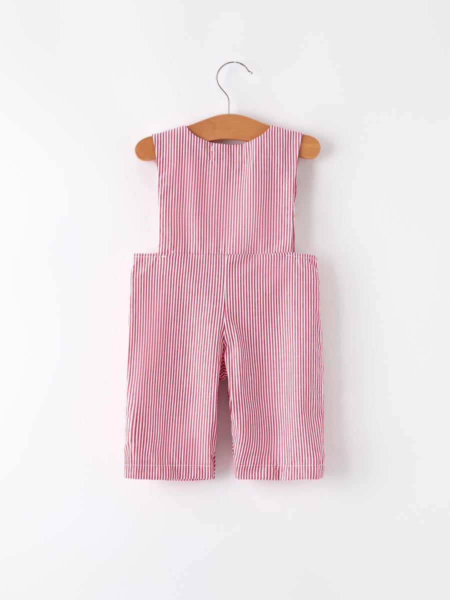 Autumn Rooster Smock Embroidered Boys Romper