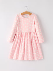 Fall Thanksgiving & Halloween Pumpkin Maple Leaf Drink Print Two-Piece Dress