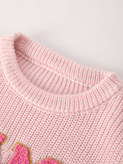 “GAME DAY” Football Light Pink Pullover Sweater