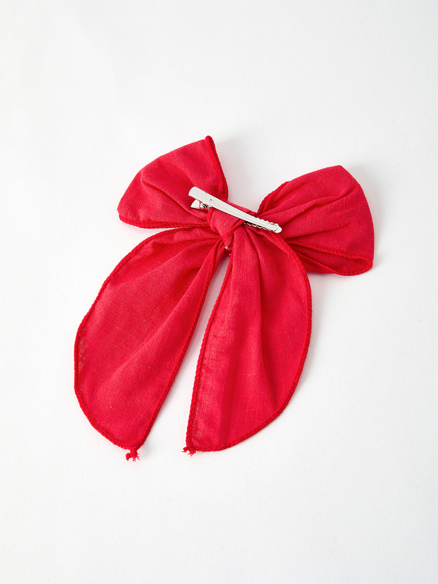 Christmas Red Bow Hairpin