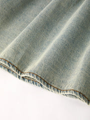 Summer Girls Embroidered Denim Sleeveless Dress