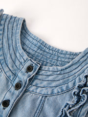 Summer Girls Sleeveless Ruffle Dress