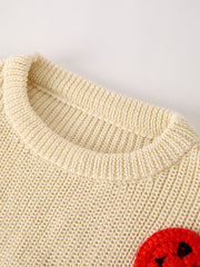 Halloween Pumpkin Bow Girls Sweater