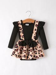 Girls Leopard Romper Of 6 Pcs In One Package