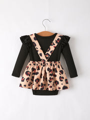 Girls Leopard Romper Of 6 Pcs In One Package