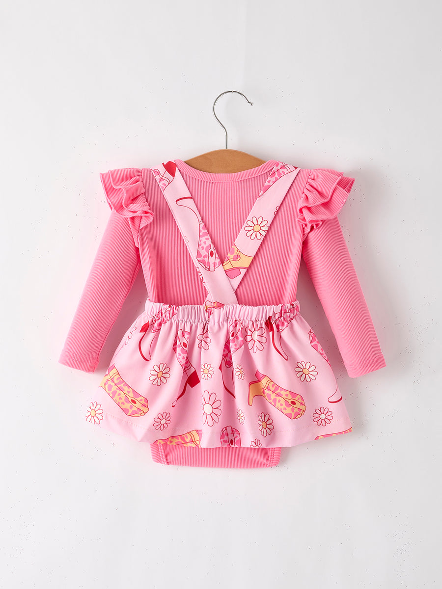 Girls Leopard Romper Of 6 Pcs In One Package