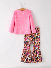 Farm Leopard Letter Hen Print Bleached Girls Set 6-Piece Set