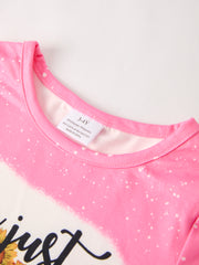 Farm Leopard Letter Hen Print Bleached Girls Set 6-Piece Set