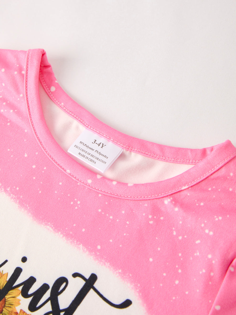 Farm Leopard Letter Hen Print Bleached Girls Set 6-Piece Set
