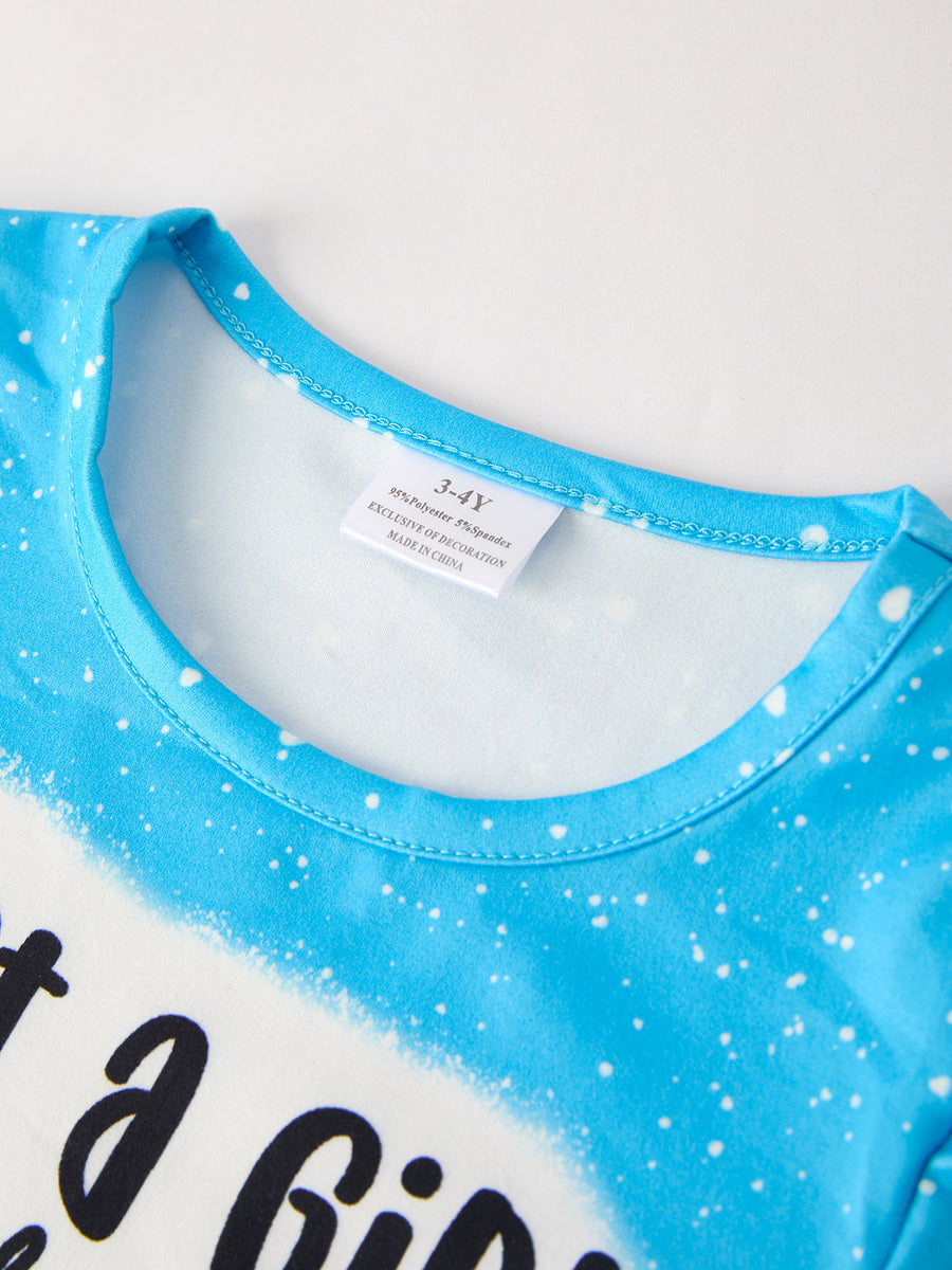 Farm Leopard Letter Hen Print Bleached Girls Set 6-Piece Set