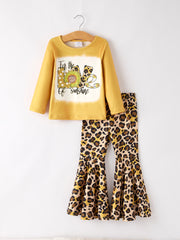 Farm Leopard Letter Hen Print Bleached Girls Set 6-Piece Set