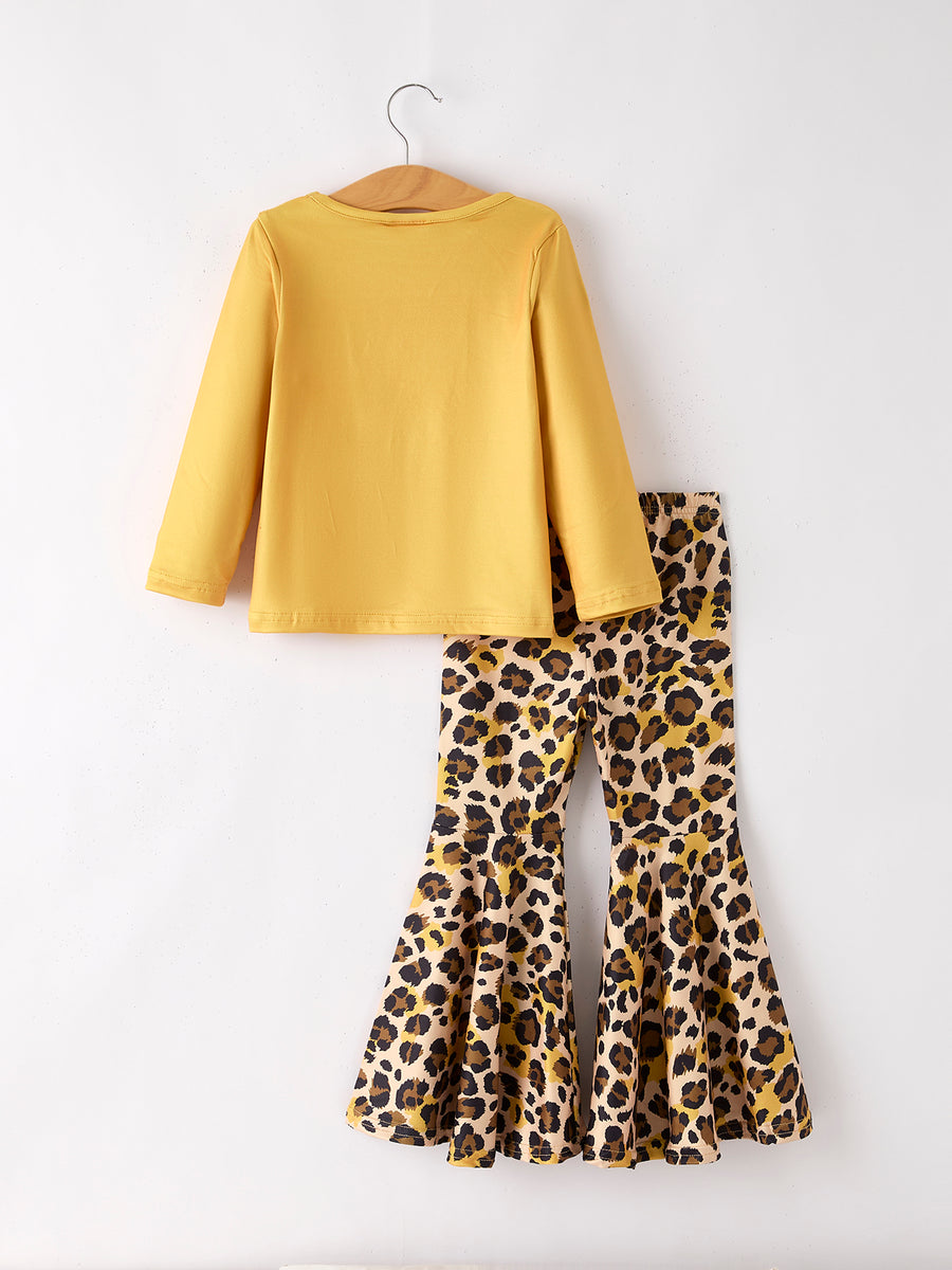 Farm Leopard Letter Hen Print Bleached Girls Set 6-Piece Set