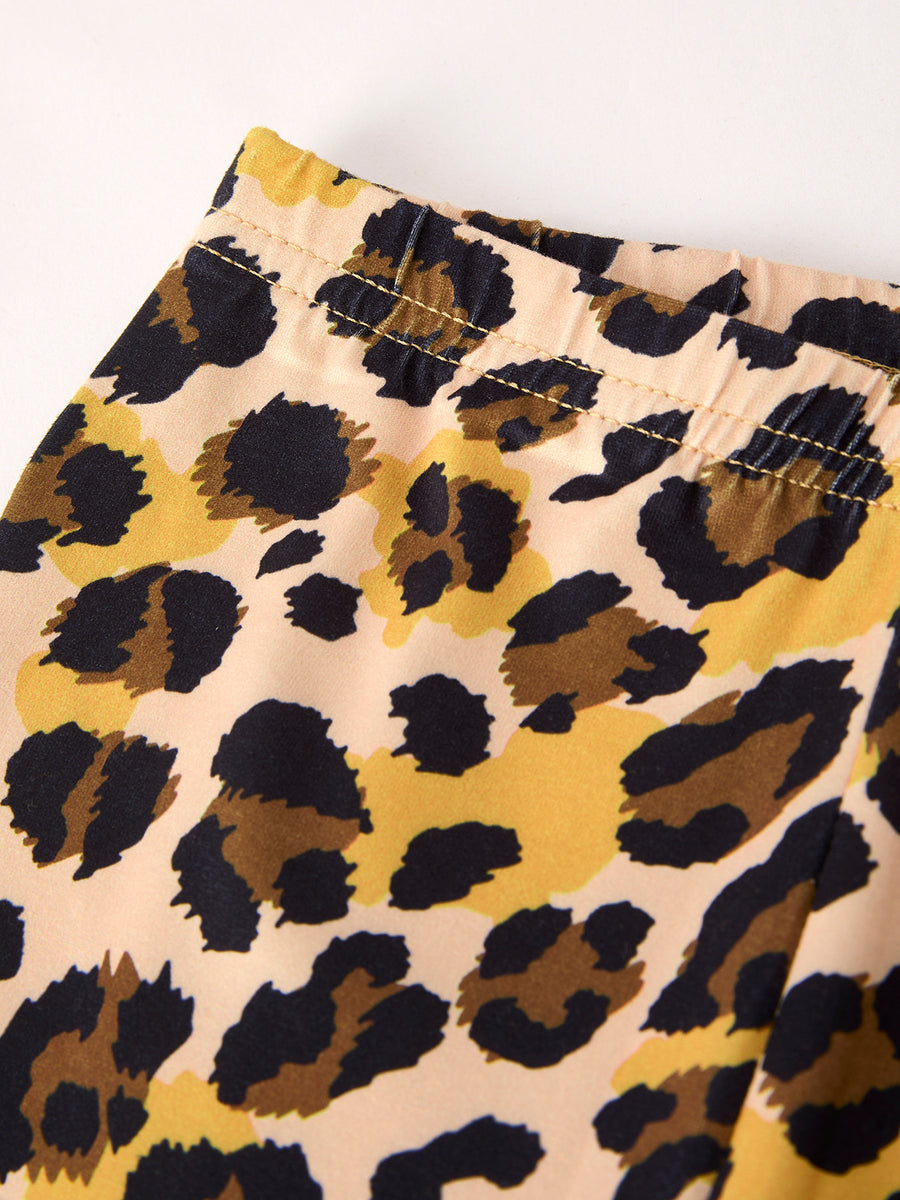 Farm Leopard Letter Hen Print Bleached Girls Set 6-Piece Set