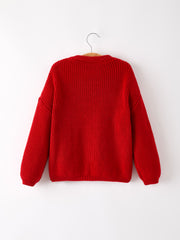 Winter Christmas Girls Nutcracker Sequins Pullover Sweater