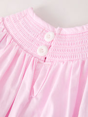 Fall Halloween Pink Spider Pumpkin Ghost Smock Embroidery Baby Girl Romper