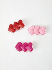 Winter Christmas Heart Girls Hairpin 2 Inch