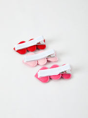 Winter Christmas Heart Girls Hairpin 2 Inch