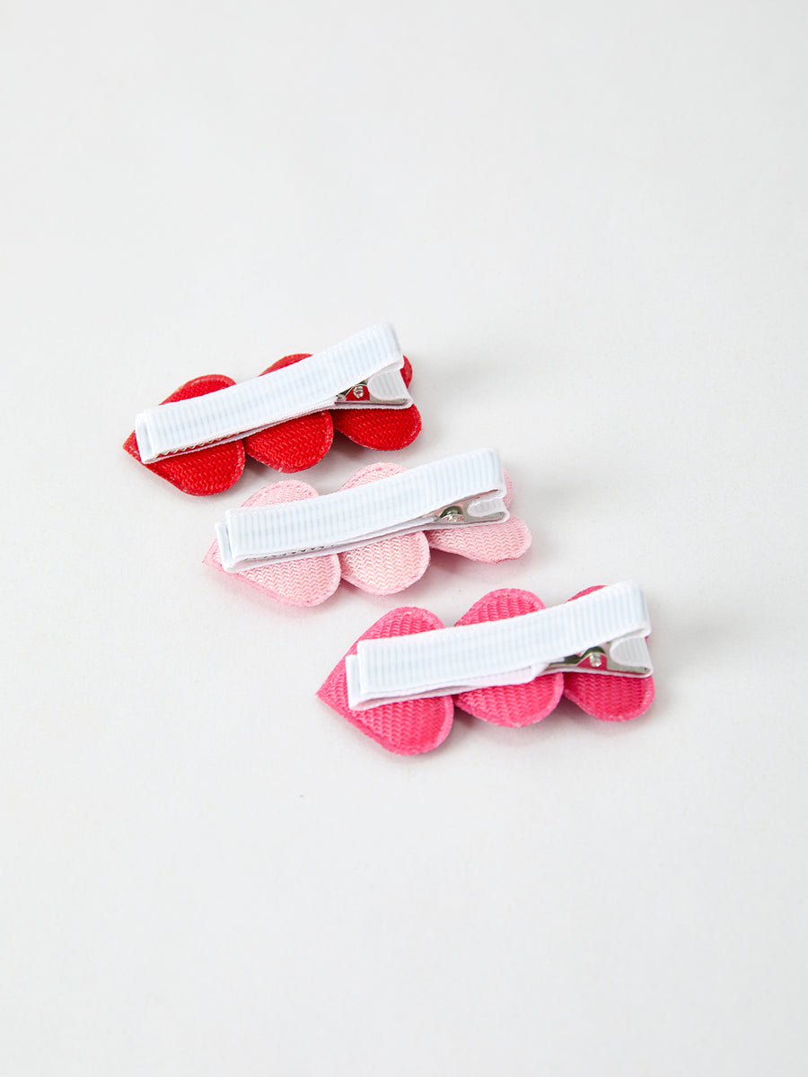 Winter Christmas Heart Girls Hairpin 2 Inch