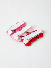 Winter Christmas Heart Girls Hairpin 2 Inch