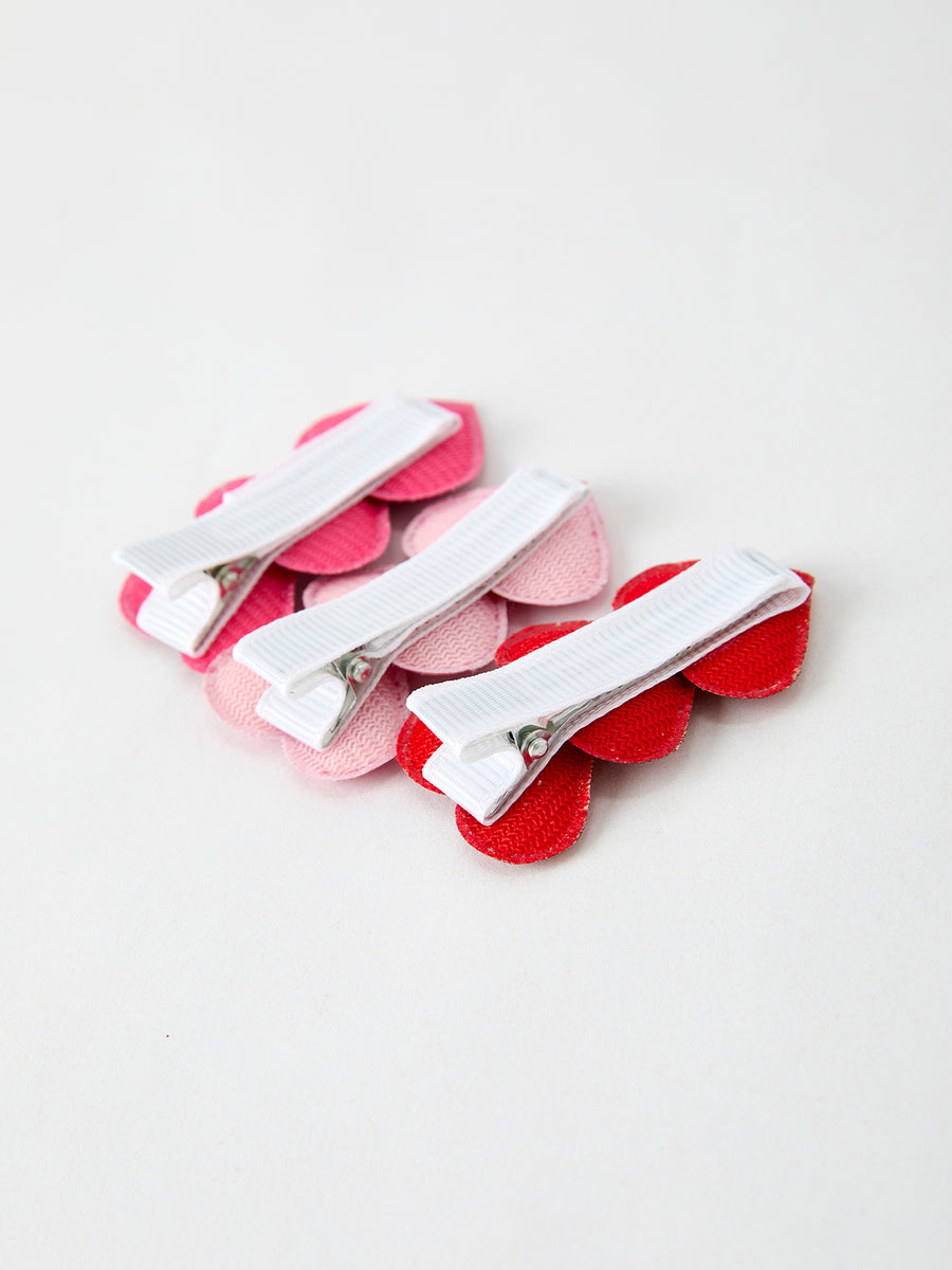 Winter Christmas Heart Girls Hairpin 2 Inch