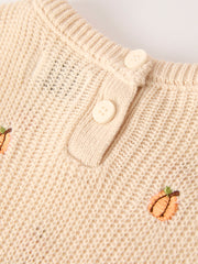 Fall Halloween & Thanksgiving Girls Pumpkin Embroidered Sweater +Bell Bottom Pants Set