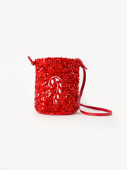 Christmas Red Sequined Girls Bag