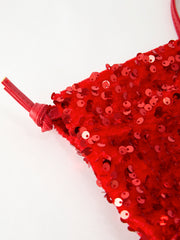Christmas Red Sequined Girls Bag