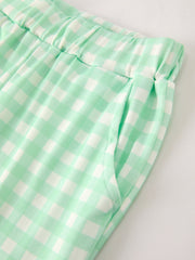 Fall Thanksgiving Green Chicken Smock Embroidered Plaid Boys Set