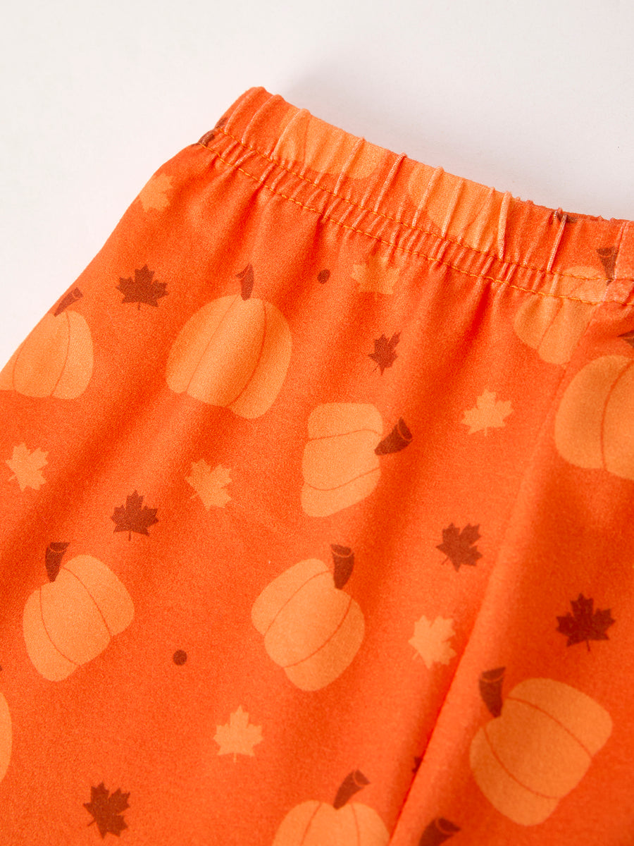 Fall Thanksgiving/Halloween "Little PUMPKIN" Embroidered Pumpkin Chenille Patches Girls Set