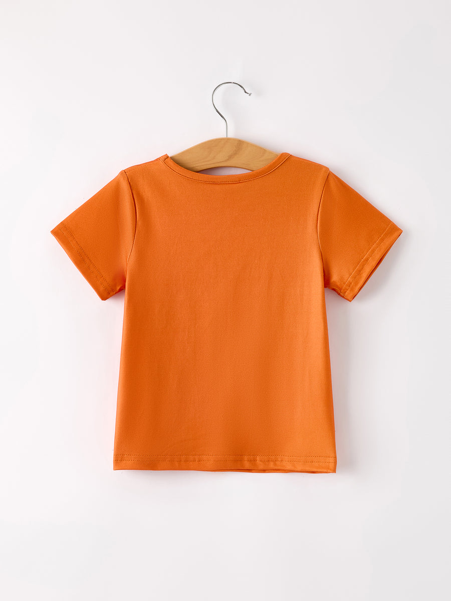 Fall Thanksgiving/Halloween  Leopard Short sleeve O-neck T-shirt