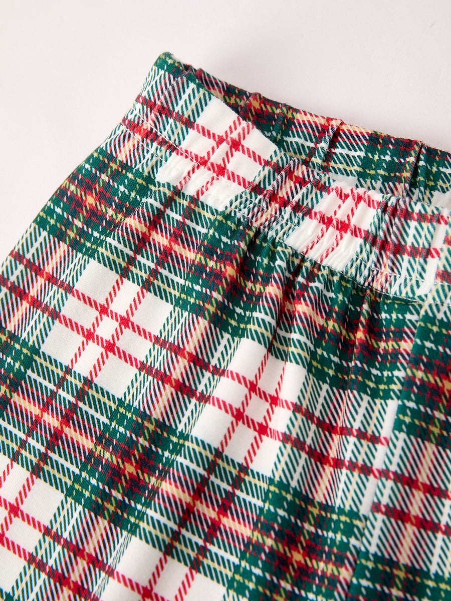 PREORDER Christmas Plaid Smocking Embroidered Boys Set