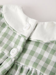 PREORDER Fall Halloween & Thanksgiving Applique Plaid Girls Bloomers Romper Set