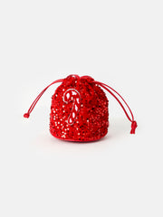 Christmas Red Sequined Girls Bag