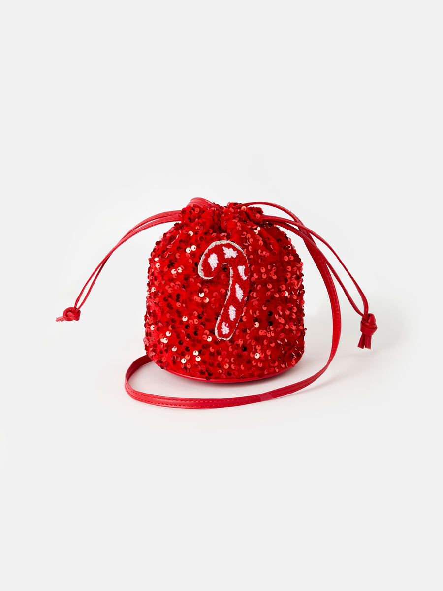 Christmas Red Sequined Girls Bag