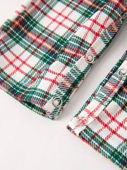 PREORDER Christmas Jonjon Plaid Smocking Embroidered Boys Romper