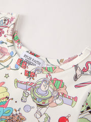Winter Christmas Nutcracker Print Girls Dress