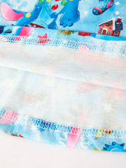Winter Christmas Character Gift Print Girls Dress
