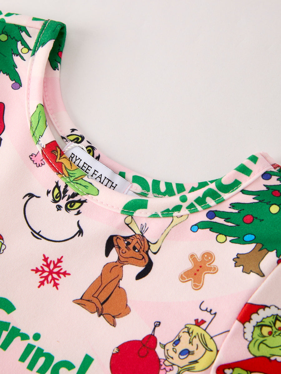 PREORDER Winter Christmas Character Print Girls Dress