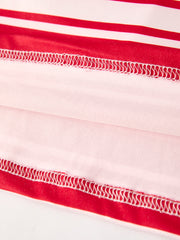 Christmas Santa Character Stripe Print Dress Set (3 Pieces)