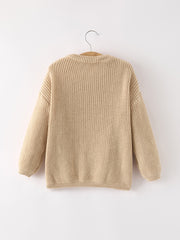 Fall Girls Thanksgiving Halloween Pumpkin Pullover Sweater