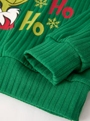 Christmas Character Ho Ho Ho Top & Bell Bottom Pants Set