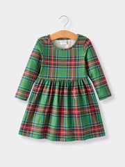 Winter Christmas Print Holiday Casual Girls Dress