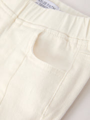 Christmas Charming White Bell Bottom Pants with Cute Bows