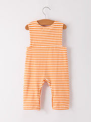 Halloween Striped Baby Boys Romper with Cat Smocking Embroidery –  Perfect for Fall