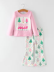 "Holly Jolly Vibes" Christmas Set for Girls