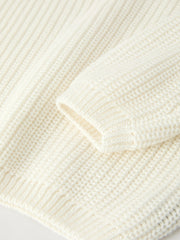 Girls Bow White Pullover Sweater